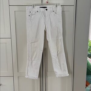 Calvin Klein White Distressed Denim Pants